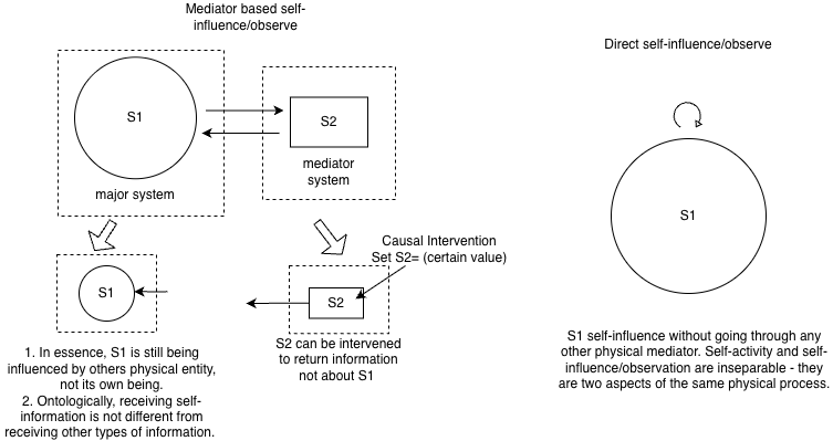Mediated vs. Direct self-influence